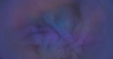 Cloud mix. Defocused ink stream. Mist color liquid swirl gradient water texture. Art blue violet shimmering vapor abstract background.