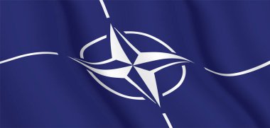 NATO bayrak vektör arkaplanı sallıyor.