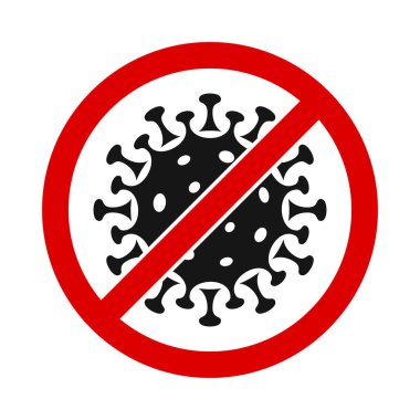 Virüs simgesi dur işareti ile karalanmış.