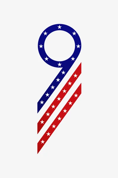 Vatansever gün başlığı 11 Eylül 2001 - vektör stok.