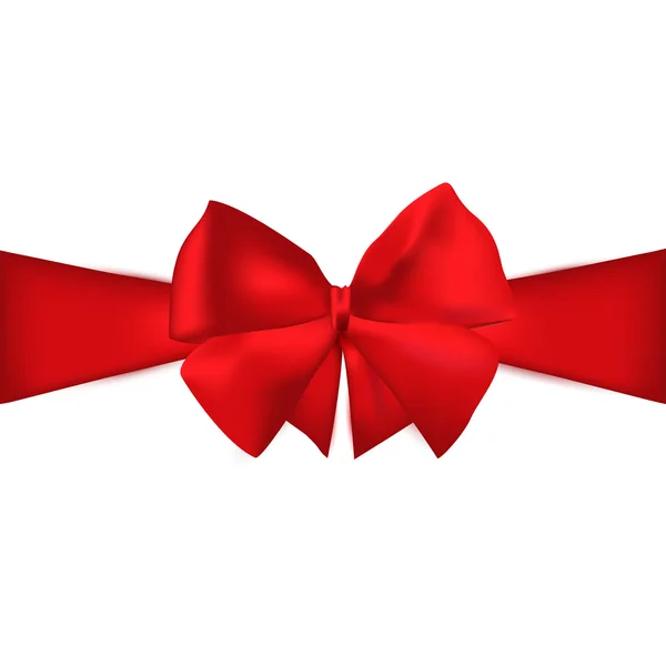 Beyaz bir arka plan üzerinde fiyonklu kurdele. Vektör çizim