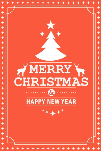 Noel partisi davetiyesi retro tipografi ve tasarım dekorasyon.