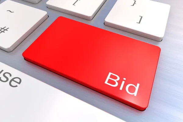 Bid keyboard button — Stock Photo, Image