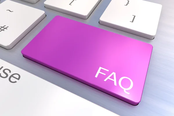 Przycisk klawiatury FAQ — Zdjęcie stockowe