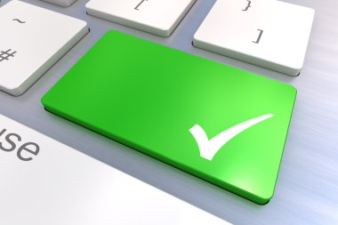 Bilgisayar klavye ile anlaşma onay anahtar