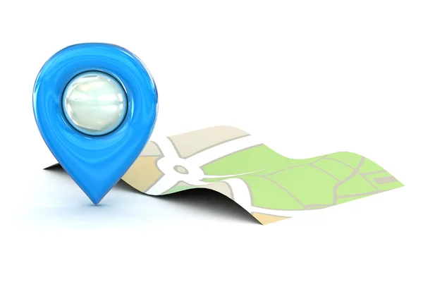 Blue Map pointer icon — Stock Photo, Image