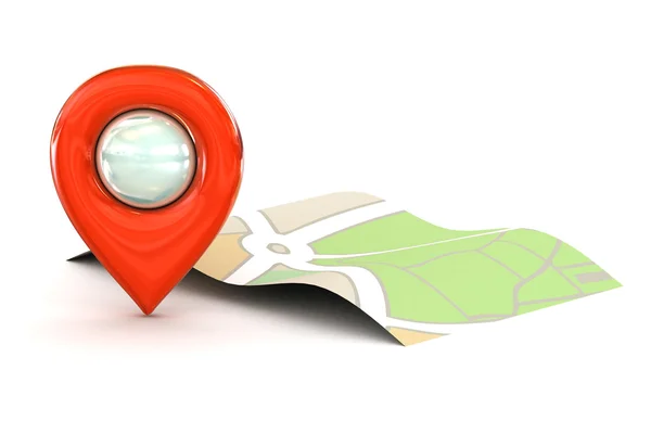 Red Map pointer icon — Stock Photo, Image