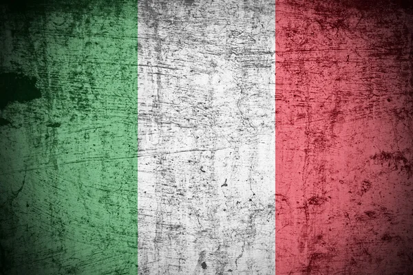 Grunge italská vlajka — Stock fotografie