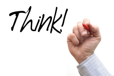 Hand Writing 'Think'