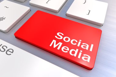 sosyal medya kavramı klavye