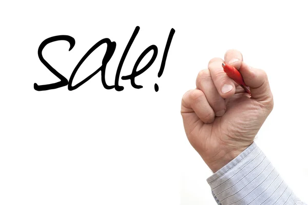Hand Writing 'Sale' — Stock fotografie