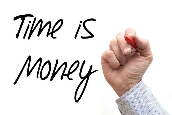 Hand Writing 'Time is Money' — Stockfoto