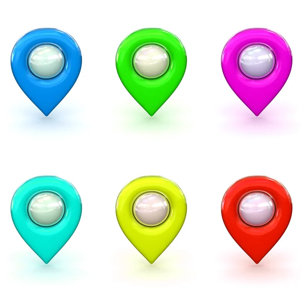 3d Rendered Map Icon Selection — Stock Photo, Image