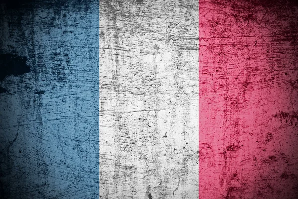 Grunge Franse vlag — Stockfoto