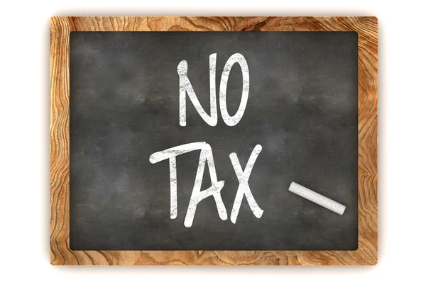 No Tax Chalkboard — Stock Photo, Image