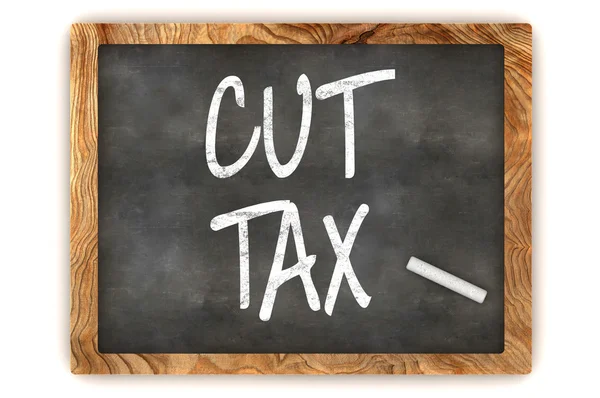 Cut Tax Chalkboard — Stock Photo, Image