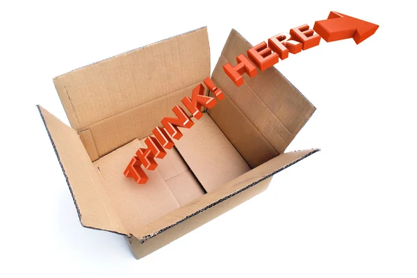 Think outside the Box — Stock Photo, Image