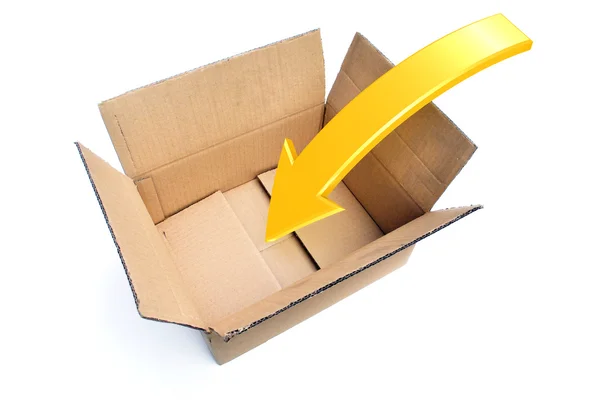 Pudełko opakowanie renderowane ilustracja — Zdjęcie stockowe