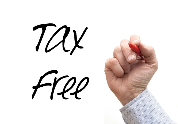 Hand Writing 'Tax Free' — Stock Photo, Image