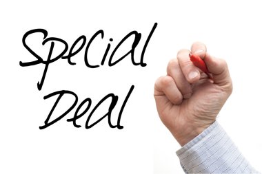 Hand Writing 'Special Deal'