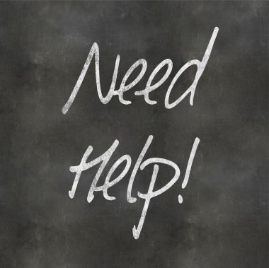 Hand Writing 'Need Help'