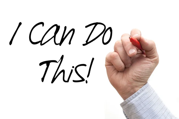 Hand Writing 'I Can Do This!' — Stok fotoğraf