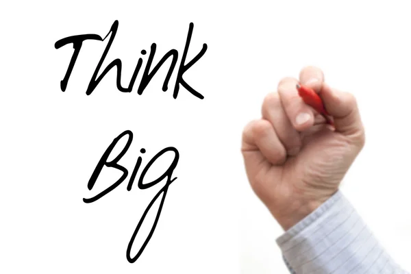 Hand Writing 'Think Big' — Stockfoto
