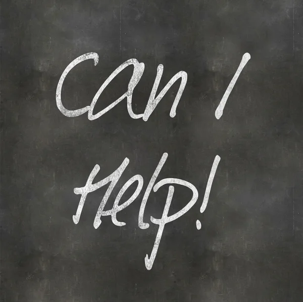 Escritura a mano '¿Puedo ayudar?' —  Fotos de Stock