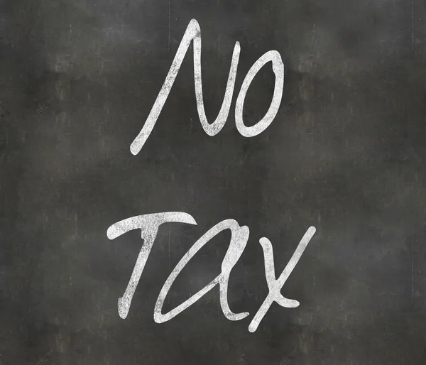 Blackboard No Tax — Stock Photo, Image