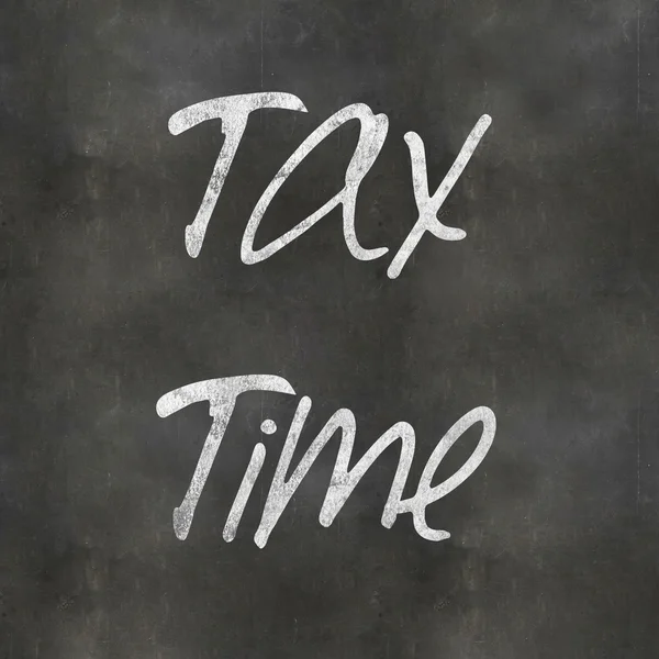 Blackboard Tax Time — Stock Photo, Image