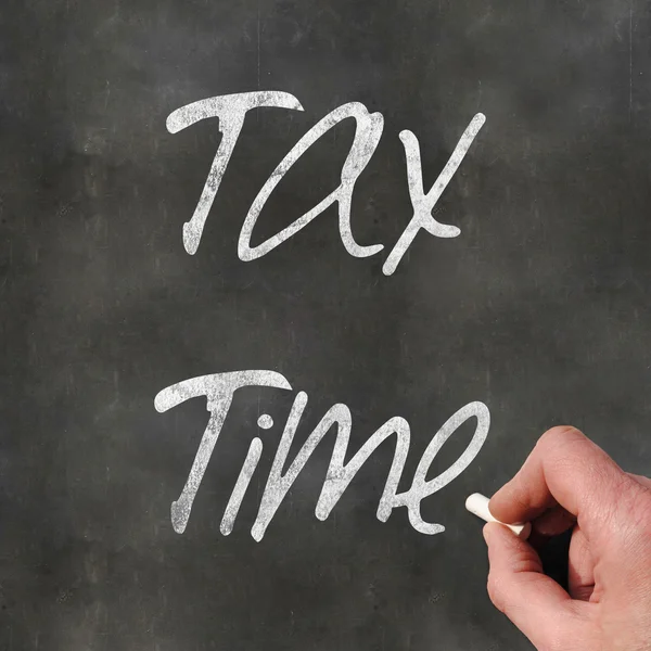 Blackboard Tax Time — Stock Photo, Image