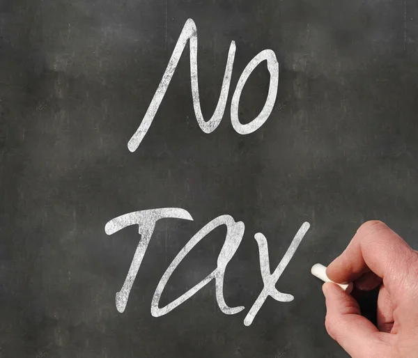 Blackboard No Tax — Stock Photo, Image