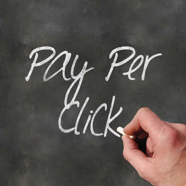Leere Tafel Bezahlung per Klick — Stockfoto