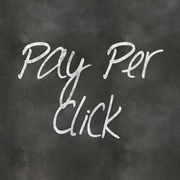 Blank Blackboard Pay per Click — Stock Photo, Image