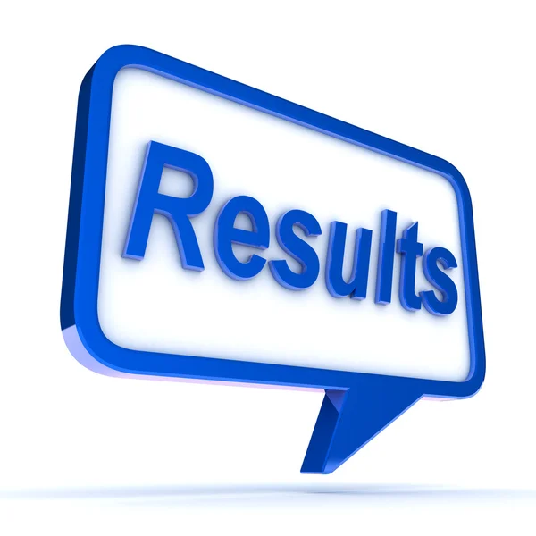 Results Speech Bubble — Stock Photo, Image