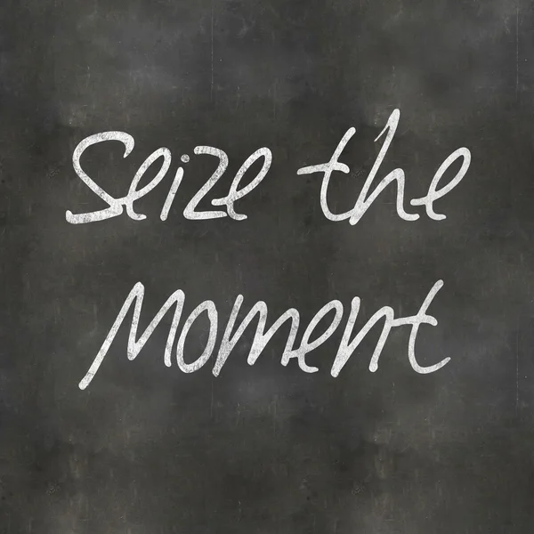 Blackboard Seize the Moment — Stock Photo, Image