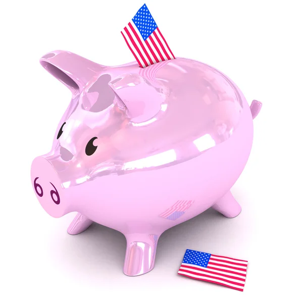 Piggybank Estados Unidos Imagen De Stock