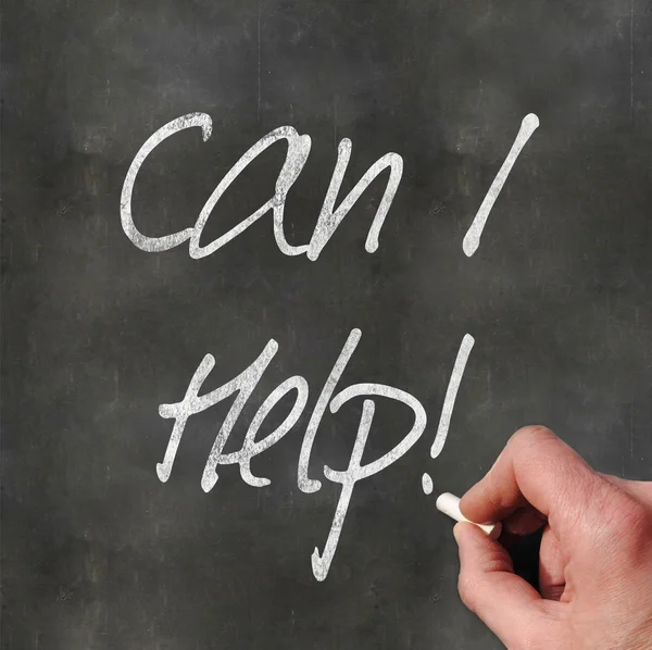 Escritura a mano '¿Puedo ayudar?' Fotos De Stock Sin Royalties Gratis
