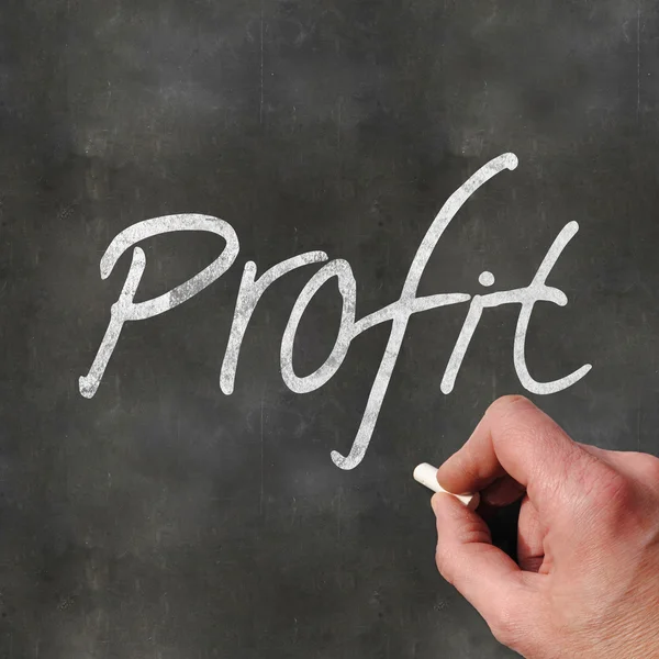 Hand Writing Profit Stock Image