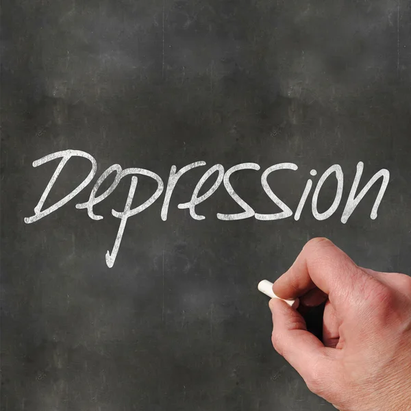 Blank Blackboard Depression Stock Picture