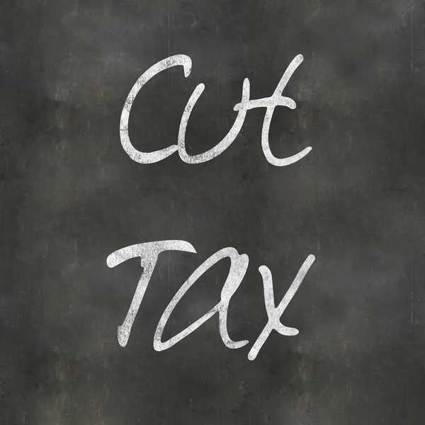 Blackboard Cut Tax — Stock Photo, Image