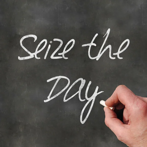 Blackboard Seize the Day Royalty Free Stock Photos