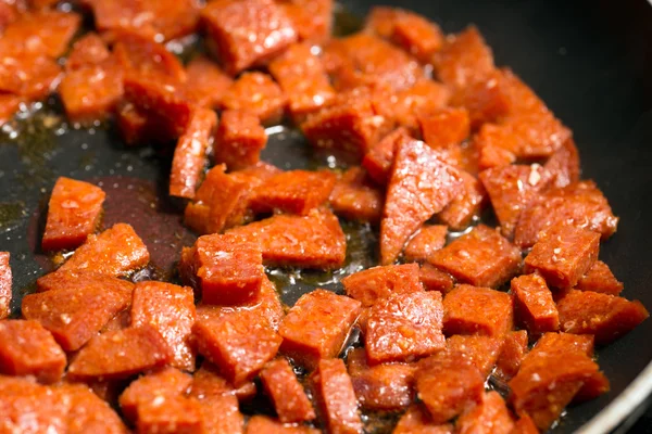 Fried sausages — Stock Photo, Image