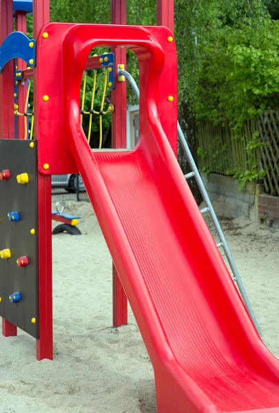 Climbing scaffold with slide — Stock Photo, Image