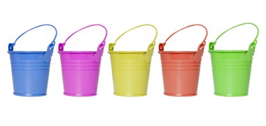 colorful buckets clipart