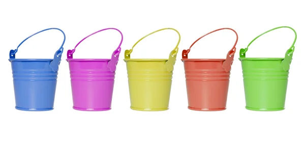 Colorful buckets — Stock Photo, Image