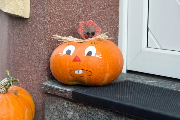 Fel beschilderde pompoen — Stockfoto