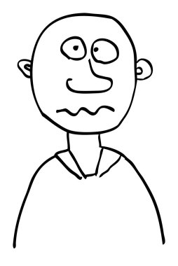 Çizilmiş karikatür yüz