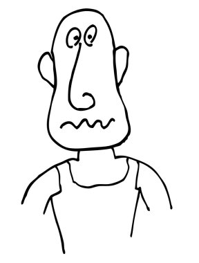 Çizilmiş karikatür yüz