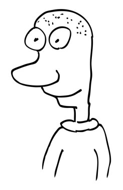 Çizilmiş karikatür yüz